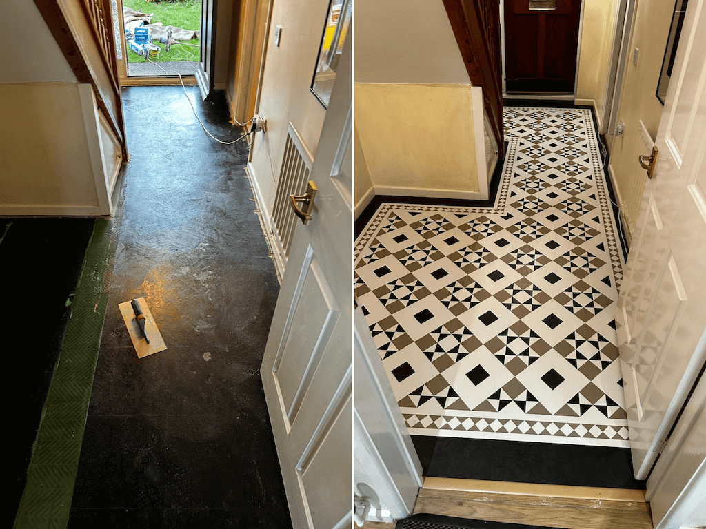 Karndean Heritage Range - Hallway - Before and after