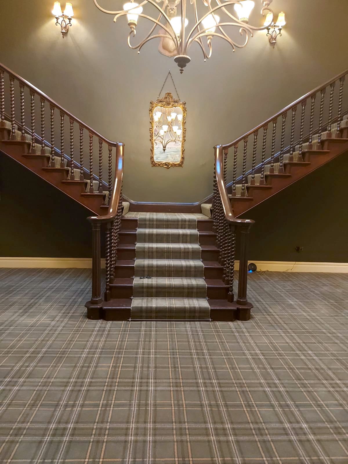 Beautiful Staircase in Brintons Abbey Glen Axminster