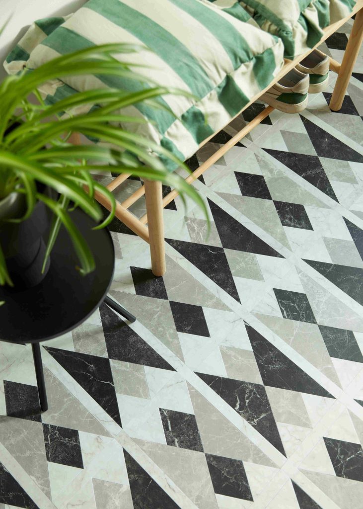 Amtico diamond patterned floor
