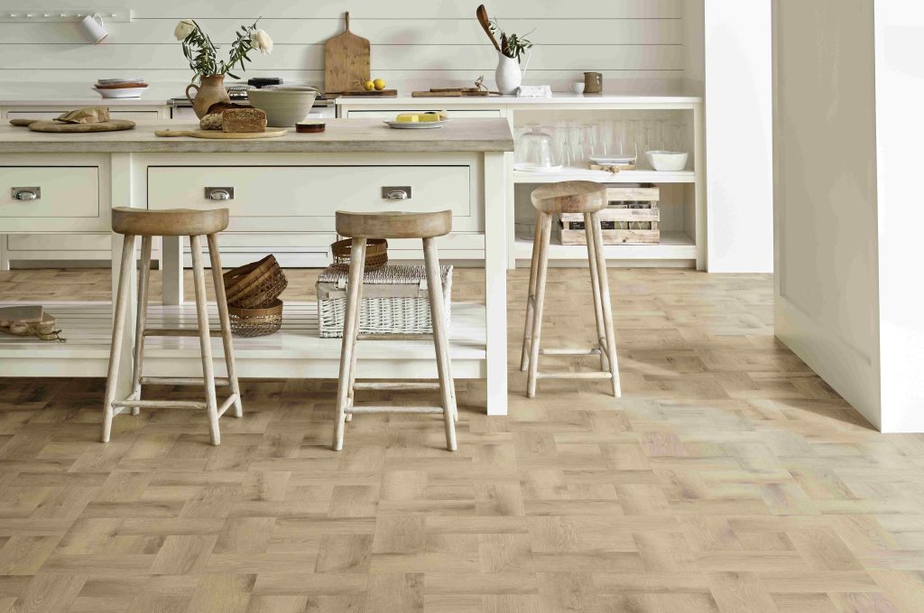Amtico Block Weave in a kitchen setting