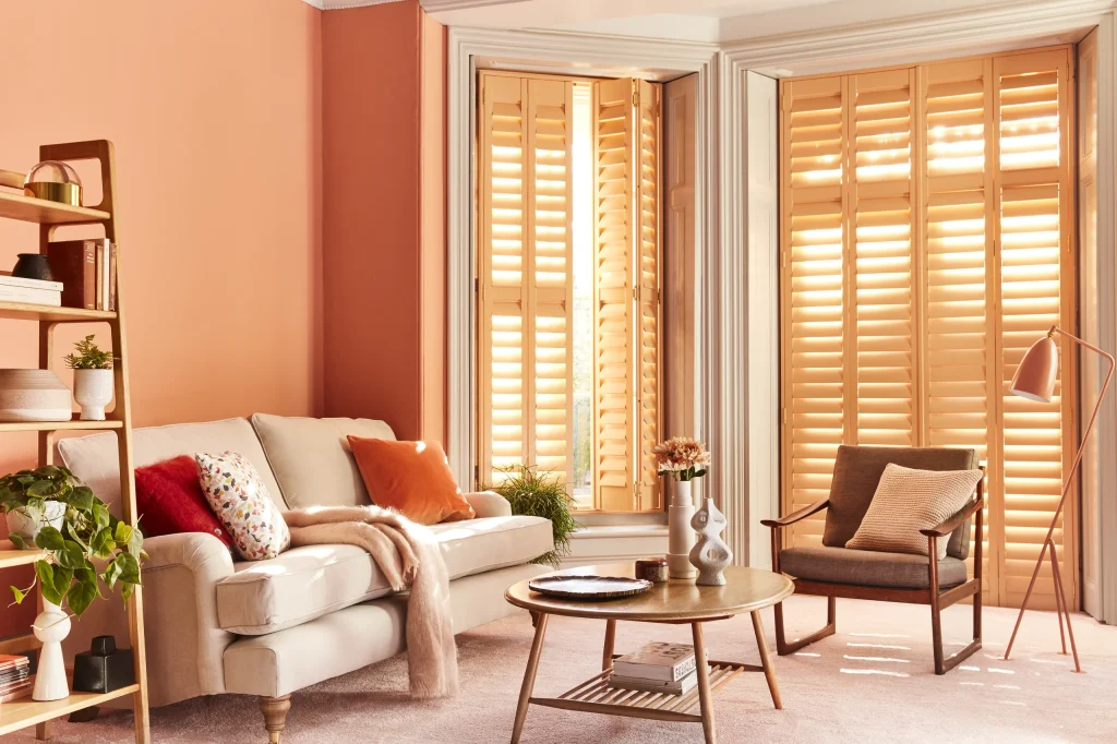 Custom apricot shutters